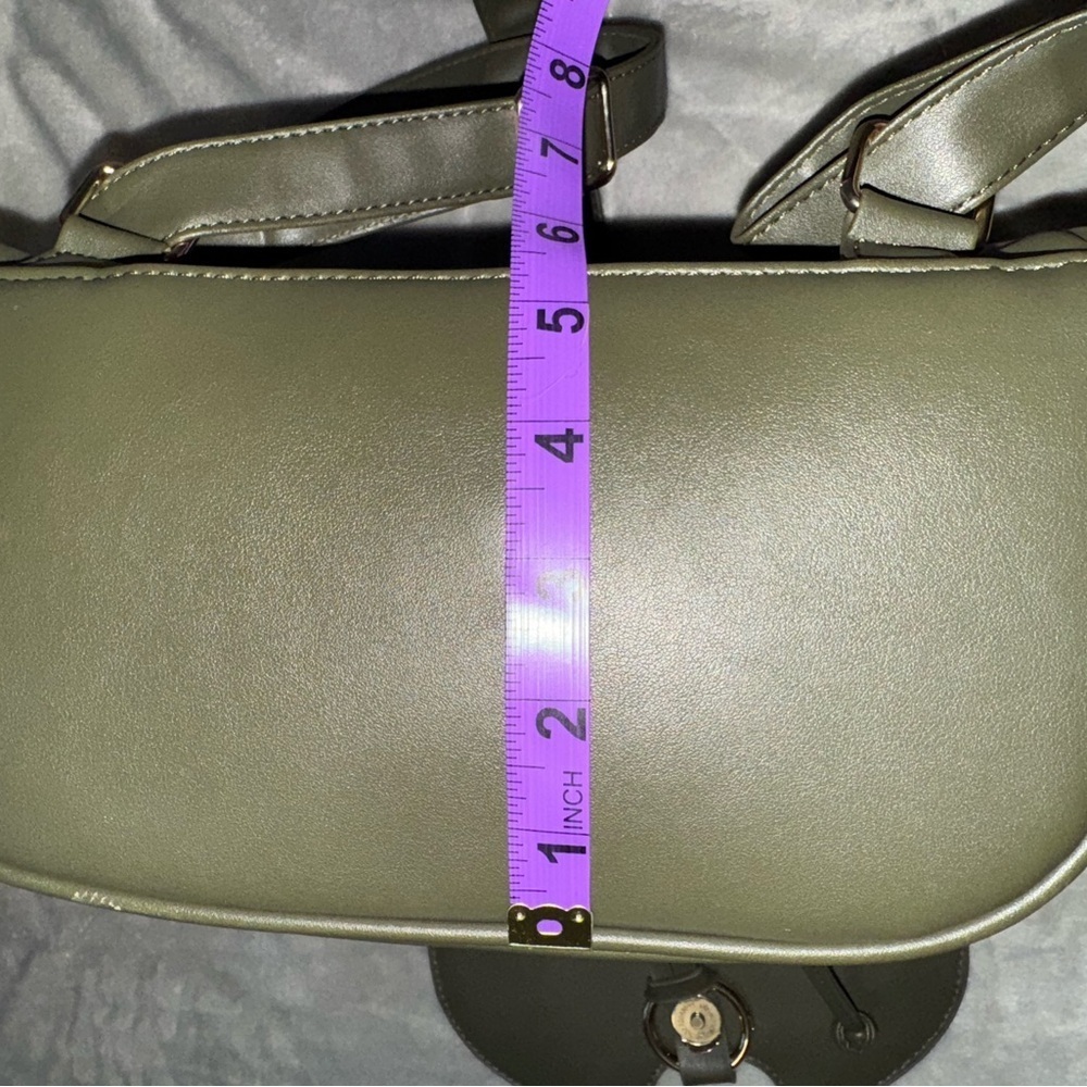 Olive Green Tassel Backpack - Picture 9 of 9